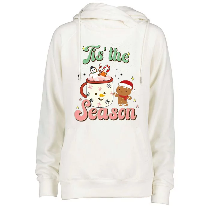 Festive Holiday Gingerbread Pajama Set Womens Funnel Neck Pullover Hood