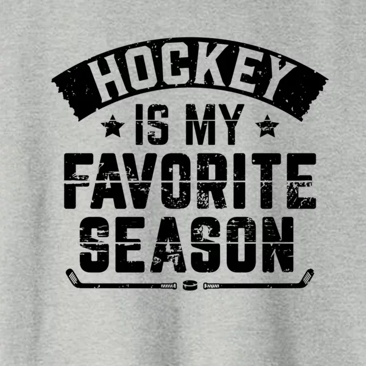 Funny Hockey Gift And Is My Favorite Season Great Gift Women's Crop Top Tee