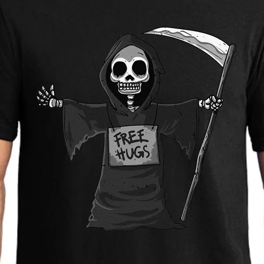 Free Hugs Grim Reaper Halloween Party Cosplay Lazy Costume Pajama Set