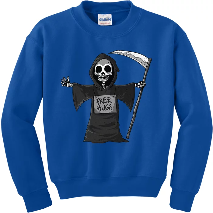 Free Hugs Grim Reaper Halloween Party Cosplay Lazy Costume Kids Sweatshirt