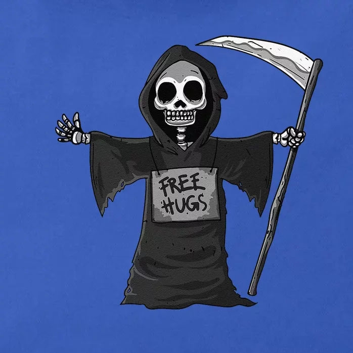 Free Hugs Grim Reaper Halloween Party Cosplay Lazy Costume Zip Tote Bag