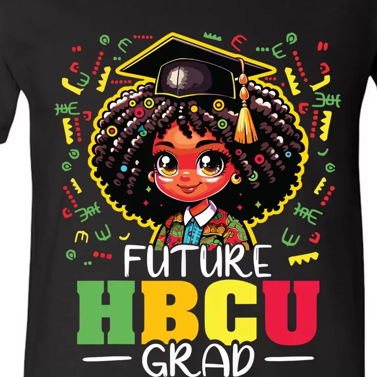 Future Hbcu Grad Black Girl Graduation Hbcu V-Neck T-Shirt