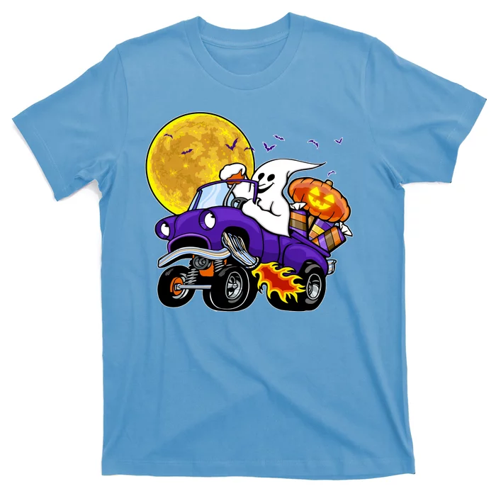 Funny Halloween Ghost Muscle Car T-Shirt