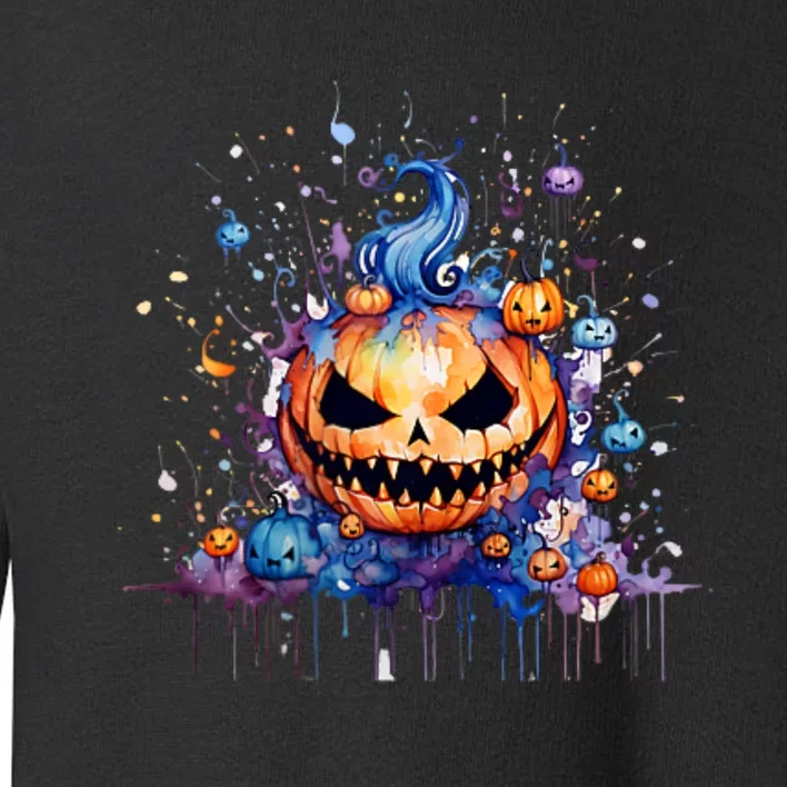 Funny Halloween Goblin Pumpkin Toddler Sweatshirt