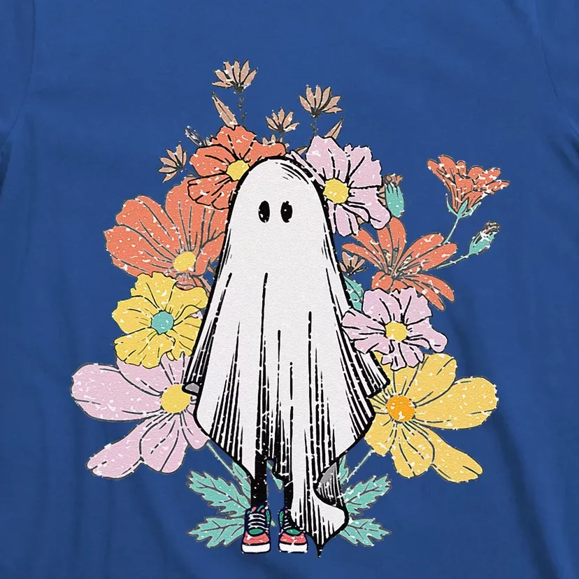 Floral Halloween Ghost T-Shirt