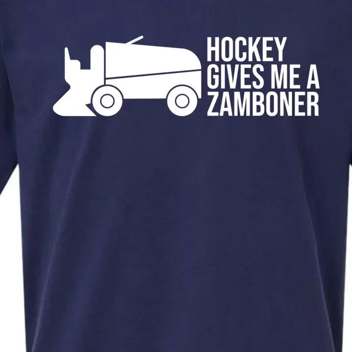 Funny Hockey Gives Me A Zamboner Hockey Lover Gift Sueded Cloud Jersey T-Shirt