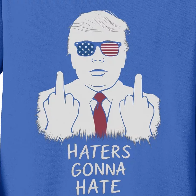 Funny Haters Gonna Hate President Donald Trump Gift Kids Long Sleeve Shirt