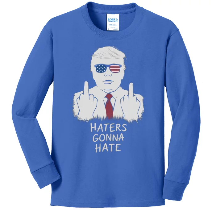 Funny Haters Gonna Hate President Donald Trump Gift Kids Long Sleeve Shirt