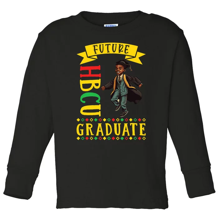 Future HBCU Grad History Black College Black Boy Toddler Long Sleeve Shirt