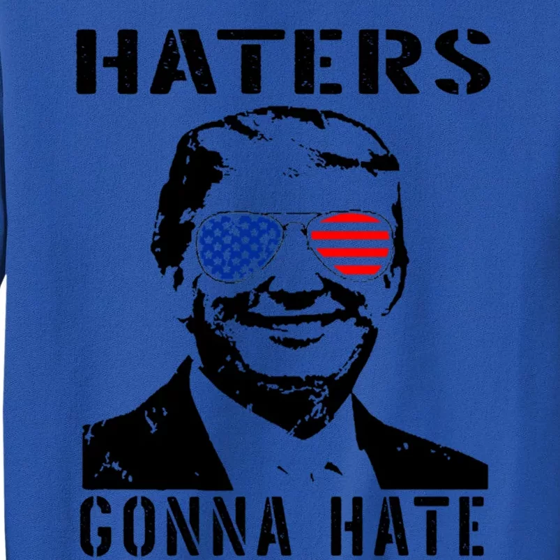 Funny Haters Gonna Hate Trump Sunglasses Usa Flag Gift Sweatshirt