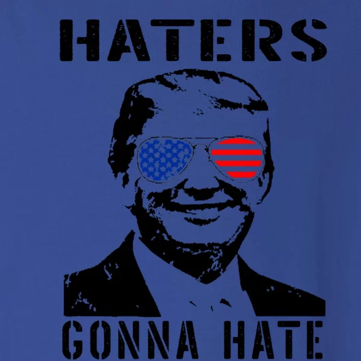 Funny Haters Gonna Hate Trump Sunglasses Usa Flag Gift Toddler Long Sleeve Shirt