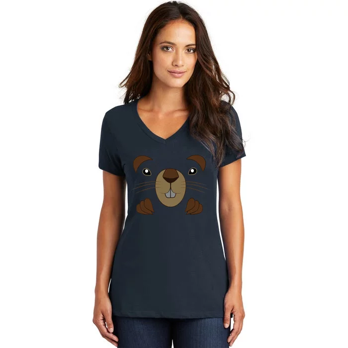 Funny Happy Groundhog Day Toddler Women's V-Neck T-Shirt