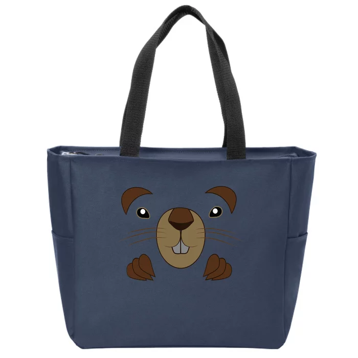 Funny Happy Groundhog Day Toddler Zip Tote Bag