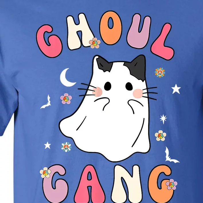 Funny Halloween Ghoul Gang Groovy Hey Boo Pumpkin Cat Lover Gift Tall T-Shirt