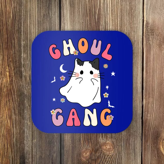 Funny Halloween Ghoul Gang Groovy Hey Boo Pumpkin Cat Lover Gift Coaster