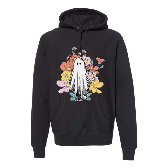 Floral Halloween Ghost Premium Hoodie