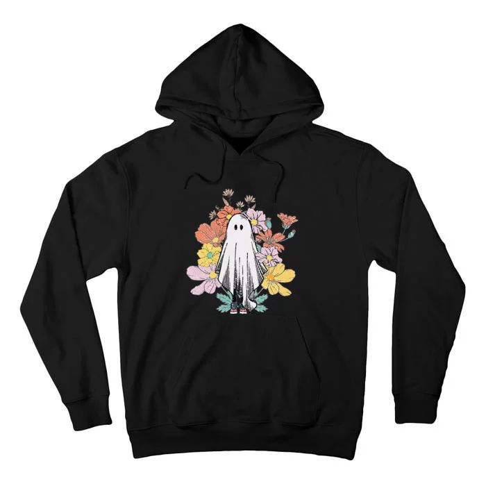 Floral Halloween Ghost Tall Hoodie