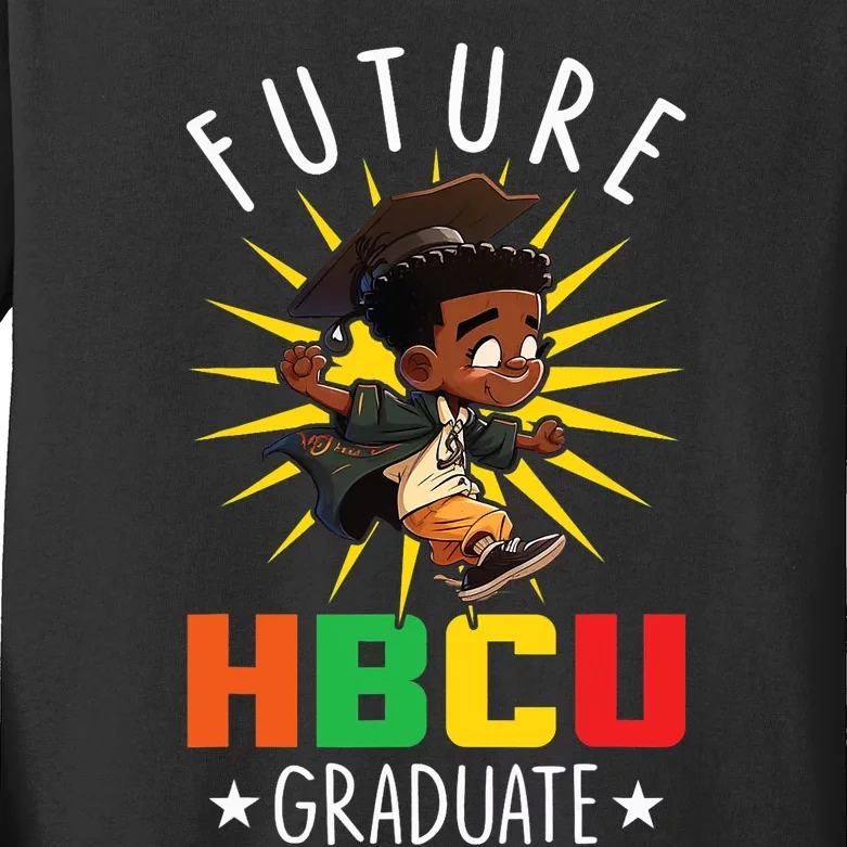 Future HBCU Grad Black History Black College Juneteenth Kids Long Sleeve Shirt