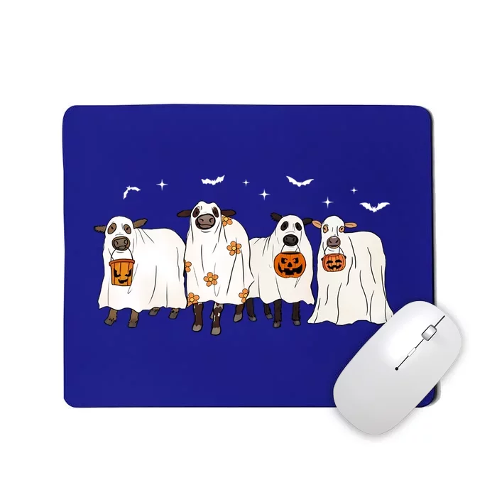 Funny Halloween Ghost Cows Trick Or Treat Cow Lover Cool Gift Mousepad