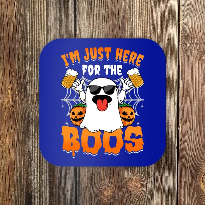 Funny Halloween Ghost Costume Im Just Here For The Boos Cool Gift Coaster