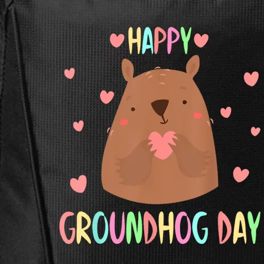 Funny Happy Groundhog Day 2024 City Backpack