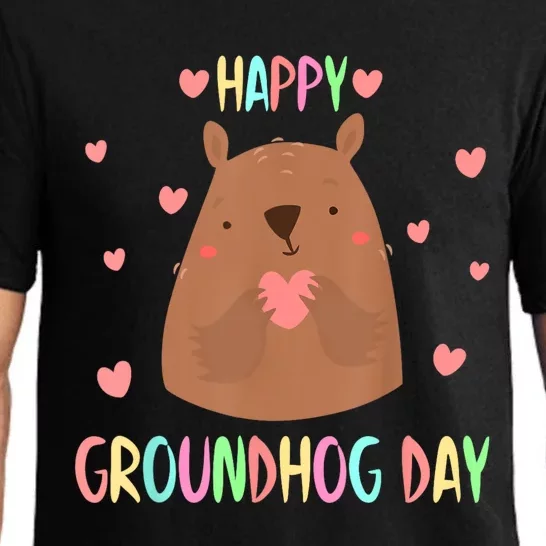 Funny Happy Groundhog Day 2024 Pajama Set