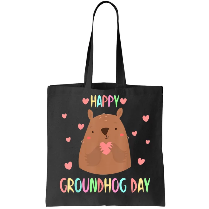 Funny Happy Groundhog Day 2024 Tote Bag