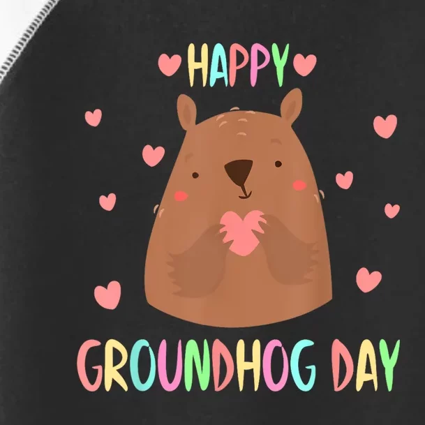 Funny Happy Groundhog Day 2024 Toddler Fine Jersey T-Shirt