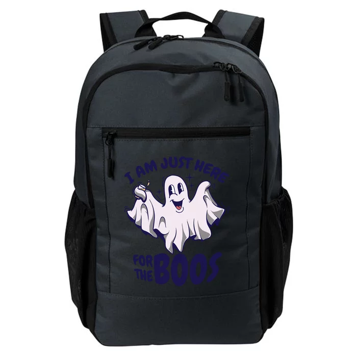 Funny Halloween Ghost Says Im Just Here For The Boos Cool Gift Daily Commute Backpack