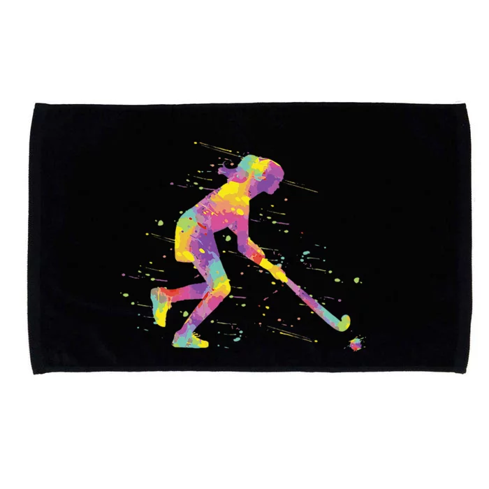 Field Hockey Girl Microfiber Hand Towel