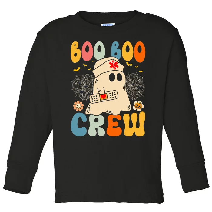 Funny Halloween Ghost Nurse Costume Toddler Long Sleeve Shirt