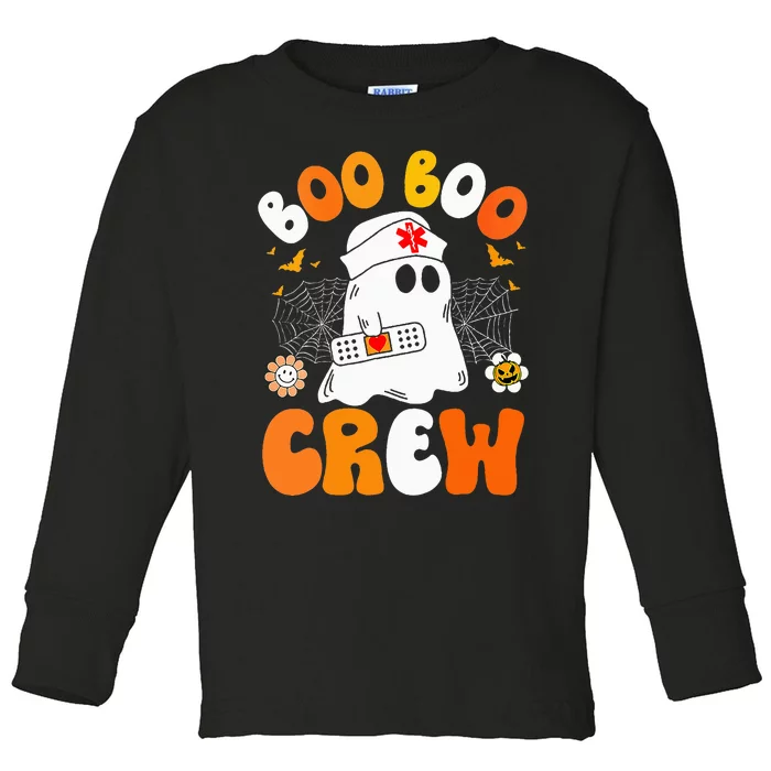 Funny Halloween Ghost Nurse Costume Toddler Long Sleeve Shirt