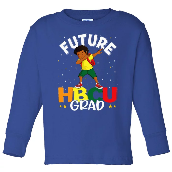 Future HBCU Grad Graduate Afro Black College Graduation Toddler Long Sleeve Shirt