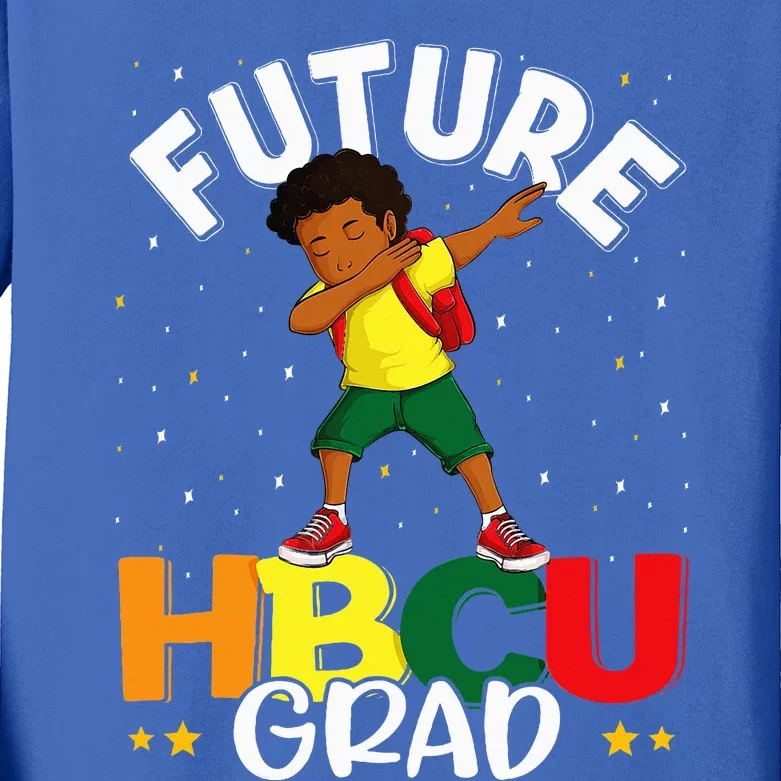 Future HBCU Grad Graduate Afro Black College Graduation Kids Long Sleeve Shirt