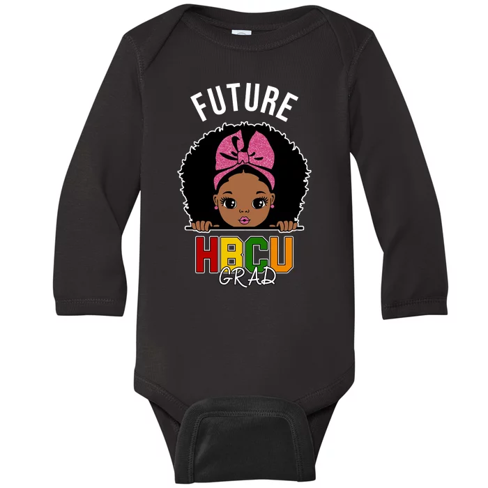 Future HBCU Grad Girl Baby Long Sleeve Bodysuit