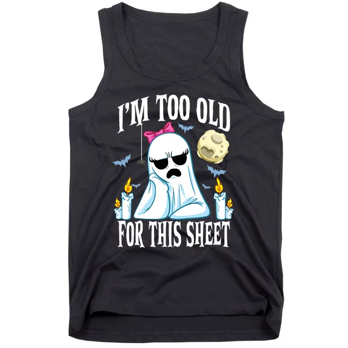 Funny Halloween Ghost Face Costume Tank Top