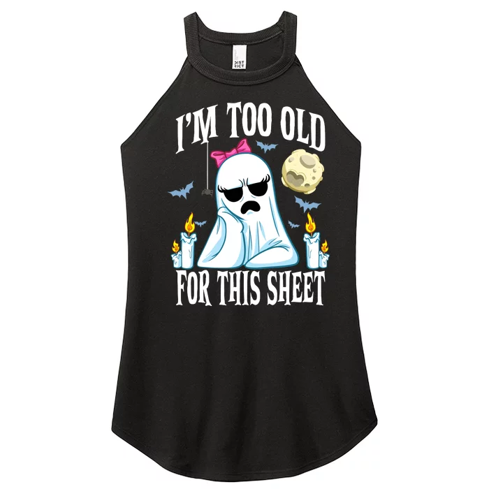 Funny Halloween Ghost Face Costume Women’s Perfect Tri Rocker Tank