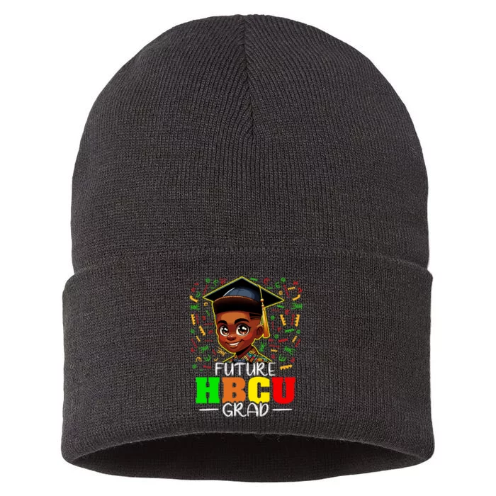 Future Hbcu Graduation Black Boy Grad Hbcu Sustainable Knit Beanie