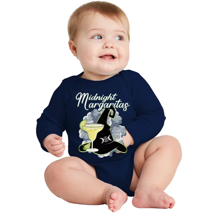 Funny Halloween Gift Midnight Margaritas Cute Gift Baby Long Sleeve Bodysuit