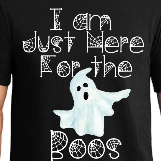 Funny Halloween Gift I Am Just Here For The Boos Ghost Gift Pajama Set