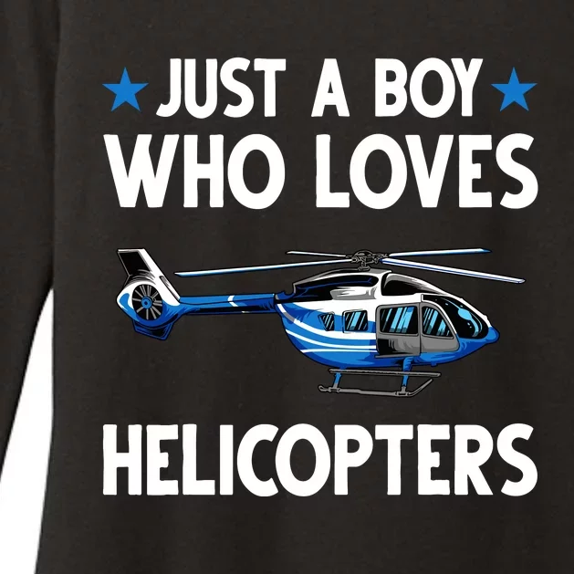 Funny Helicopter Gift Boy Pilot Aviator Womens CVC Long Sleeve Shirt