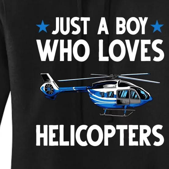 Funny Helicopter Gift Boy Pilot Aviator Women's Pullover Hoodie