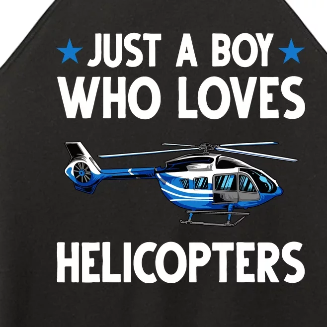 Funny Helicopter Gift Boy Pilot Aviator Women’s Perfect Tri Rocker Tank