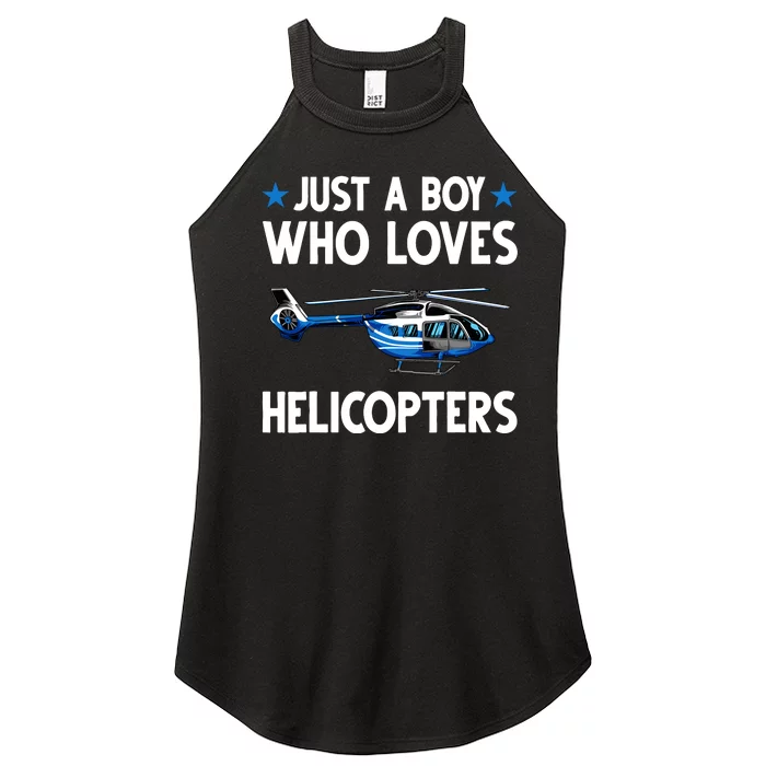 Funny Helicopter Gift Boy Pilot Aviator Women’s Perfect Tri Rocker Tank