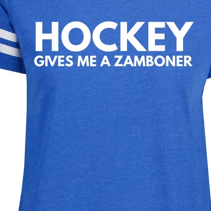 Funny Hockey Gives Me A Zamboner Enza Ladies Jersey Football T-Shirt