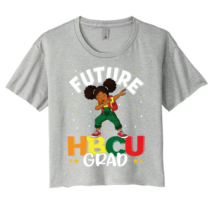 Future Hbcu Grad Graduate Afro Black College Graduation Gift Women's Crop Top Tee