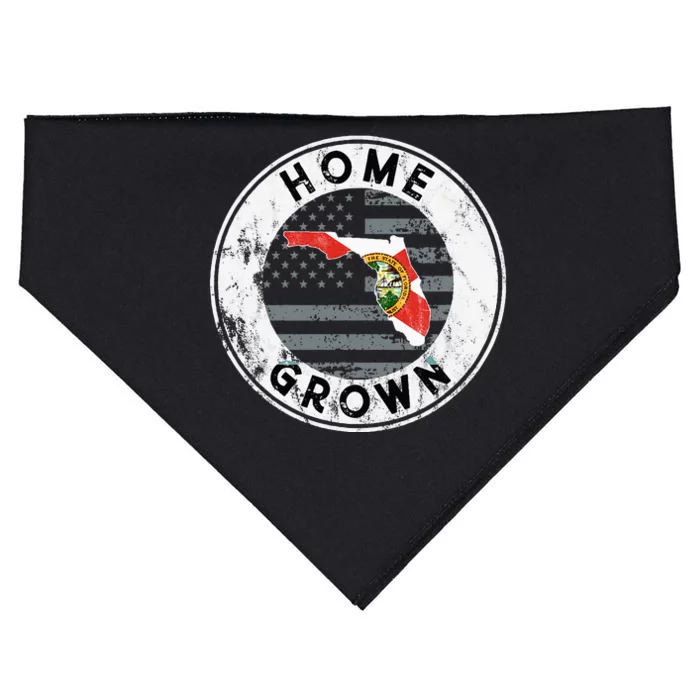 Florida Home Grown State American Flag Pride Fl USA-Made Doggie Bandana