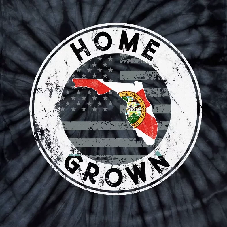 Florida Home Grown State American Flag Pride Fl Tie-Dye T-Shirt