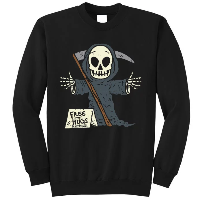 Free Hugs Grim Reaper Funny Pun Scary Halloween Costume Sweatshirt