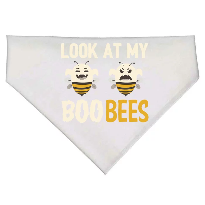 Funny Halloween Gift Look At My Boo Bees Gift USA-Made Doggie Bandana